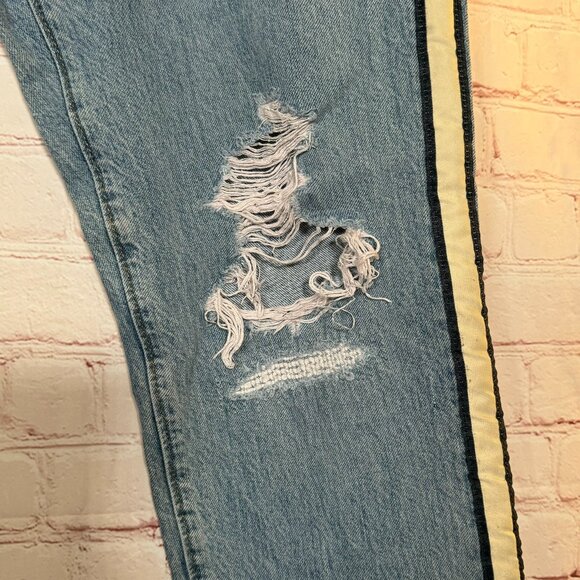 ABERCROMBIE & FITCH RACING STRIPED LANGDON SLIM 31W 30L - Picture 7 of 16